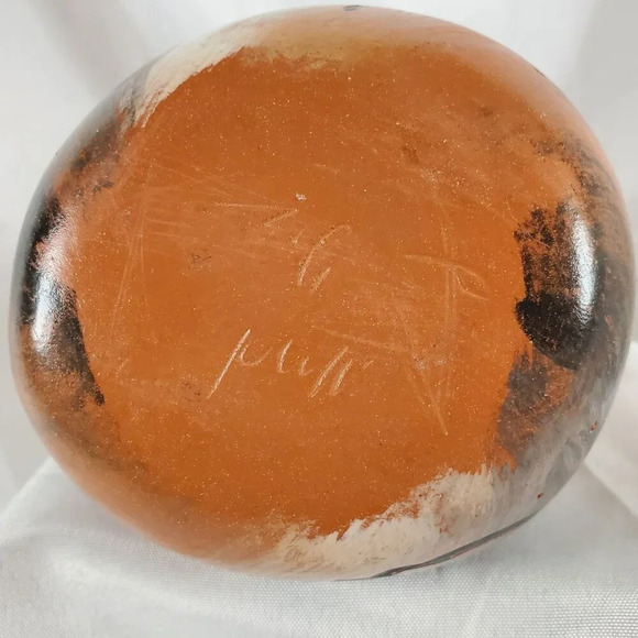 Cedar Mesa Native American Made Pottery Anasazi Rock Art Sandstone Wedding Vase - Picture 6 of 10